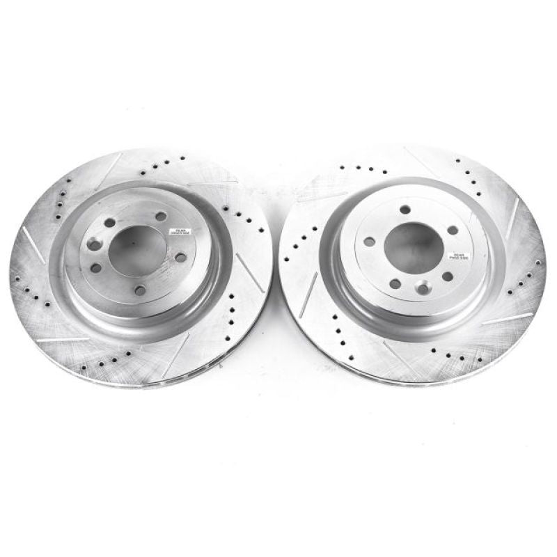 Power Stop 13-18 Land Rover Range Rover Rear Evolution Drilled & Slotted Rotors - Pair Brake Rotors - Slot & Drilled PowerStop