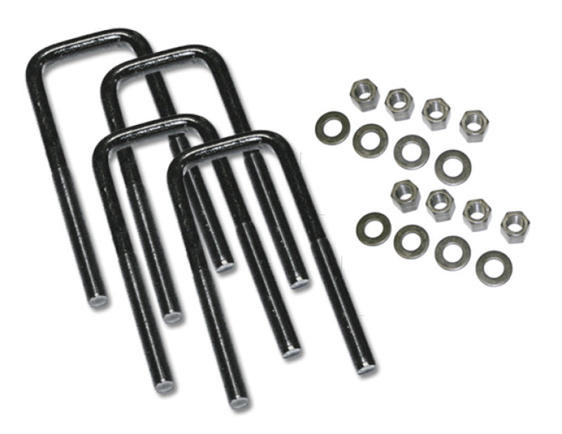 Superlift U-Bolt 4 Pack 9/16x2-1/2x12 Square w/ Hardware Bolts Superlift