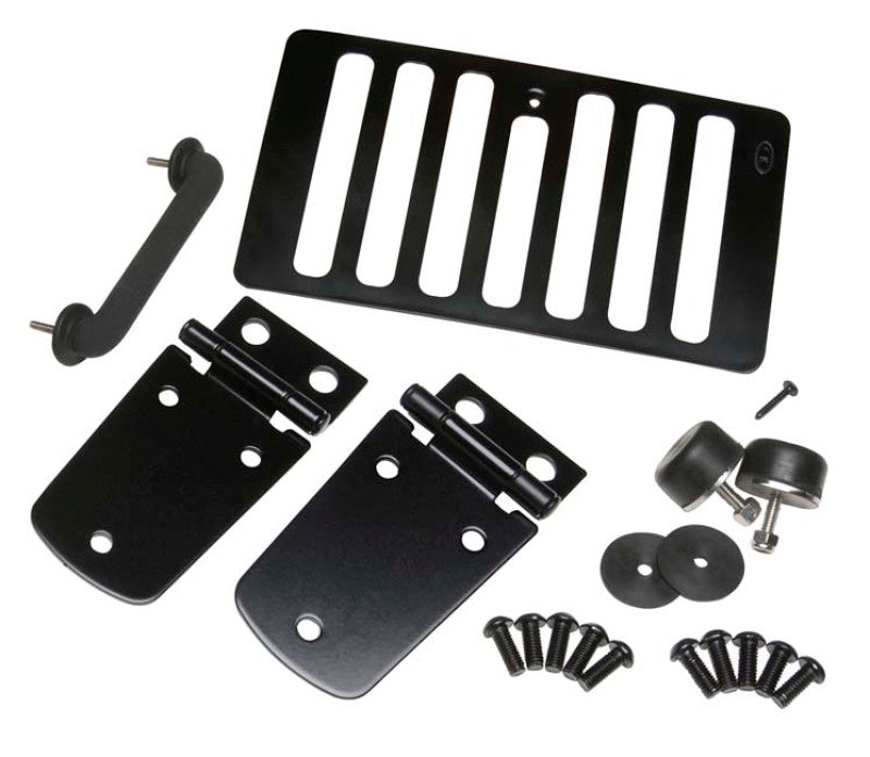 Kentrol 98-06 Jeep Wrangler TJ Hood Kit Without Hood Catch - Powdercoat Black Hoods Kentrol