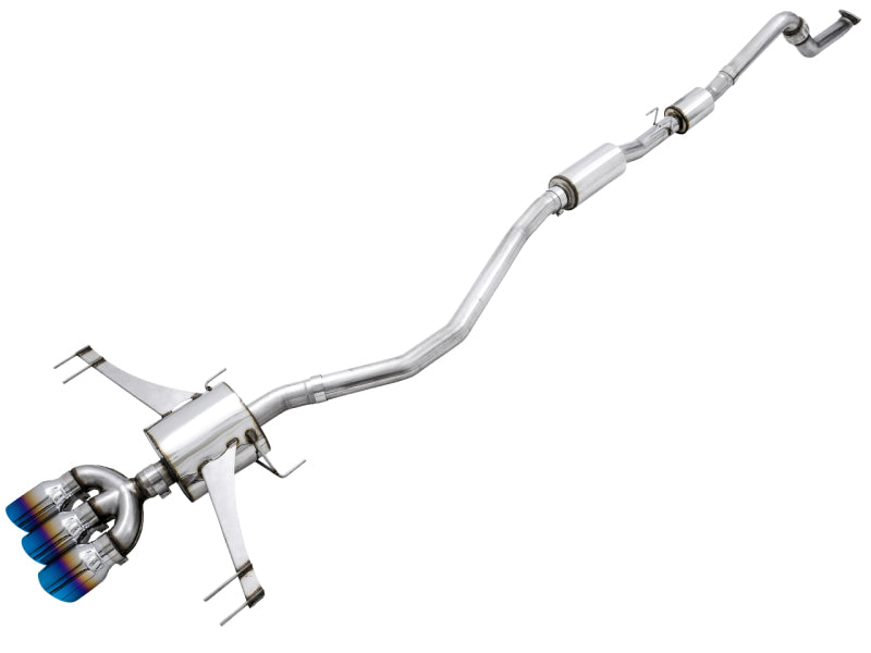 AWE 17-21 Honda Civic Type R Touring Edition Triple Vapor Blue Exhaust Catback AWE Tuning