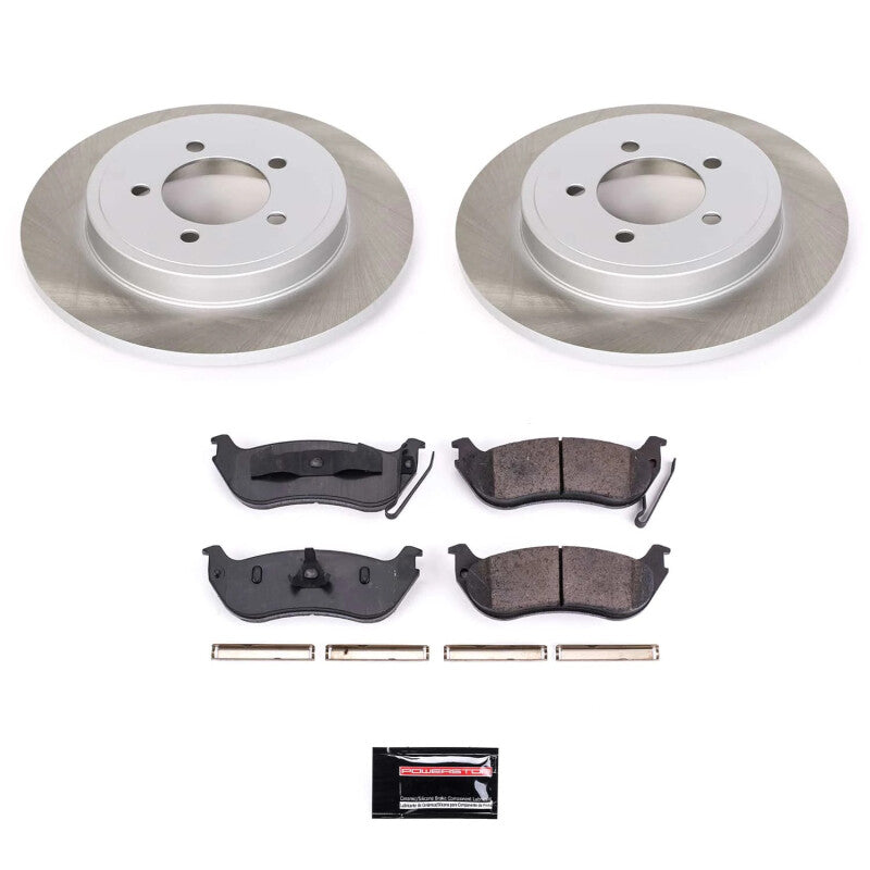 Power Stop 07-10 Mercury Mountaineer Rear Semi-Coated Rotor Kit Brake Kits - Performance Blank PowerStop