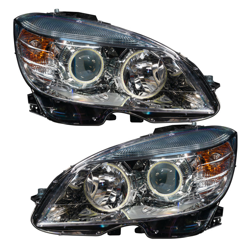 Oracle 08-11 Mercedes Benz C-Class Pre-Assembled Headlights - Chrome Housing - White Headlights ORACLE Lighting