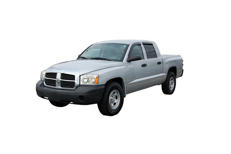 AVS 05-11 Dodge Dakota Quad Cab Ventvisor Outside Mount Window Deflectors 4pc - Smoke Wind Deflectors AVS