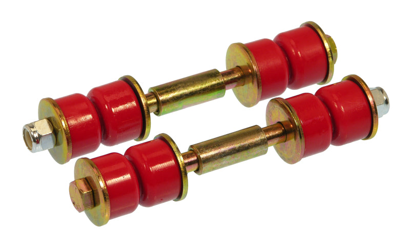 Prothane Universal End Link Set - 3in Mounting Length - Red Sway Bar Bushings Prothane