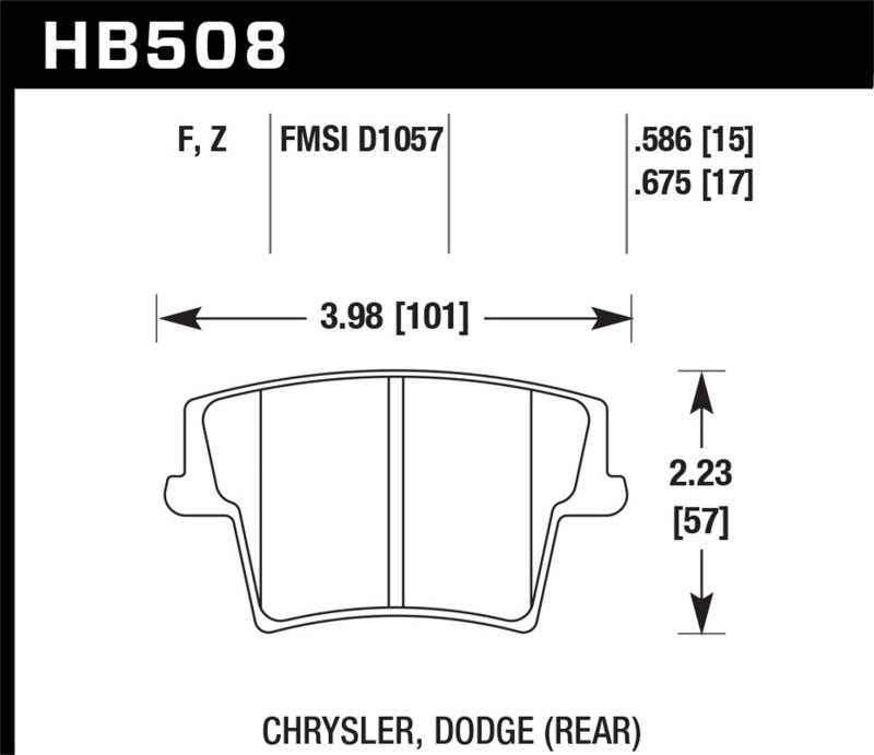 Hawk 05-10 Chrysler 300 (except SRT8) / 08 Dodge Challenger / 09-10 Dodge Challenger SE/RT HPS Brake Pads - Performance Hawk Performance