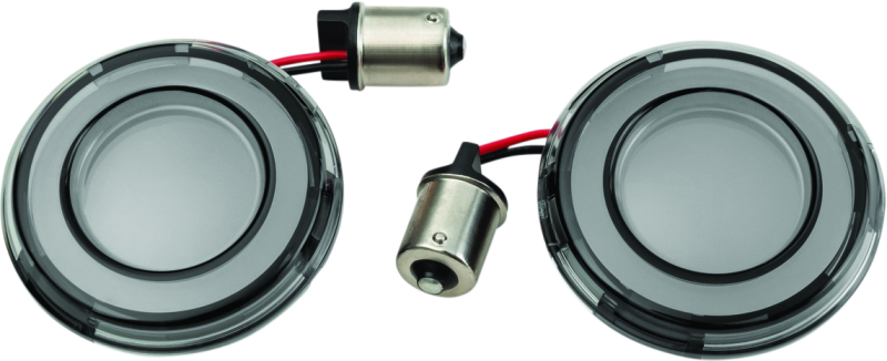 Kuryakyn Tracer L.E.D. Front Turn Signal Insert, Red Light, Smoke Lens 1156 Light Accessories and Wiring Kuryakyn