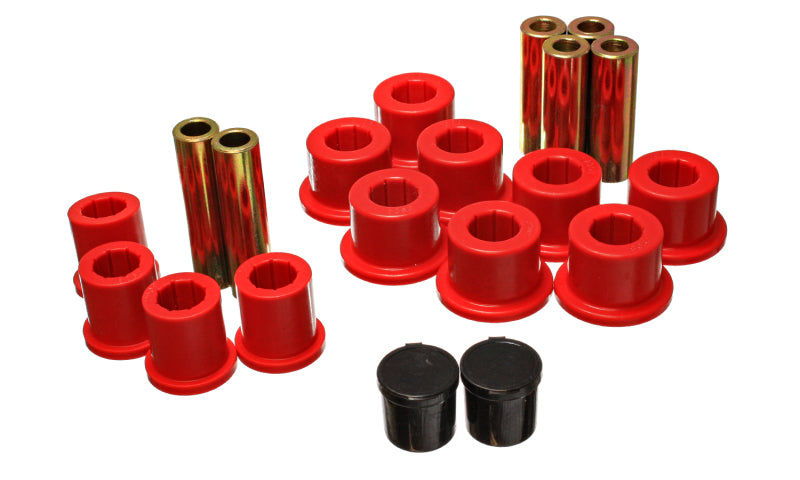 Energy Suspension Rear Spring Bushing Set - Red Bushing Kits Energy Suspension
