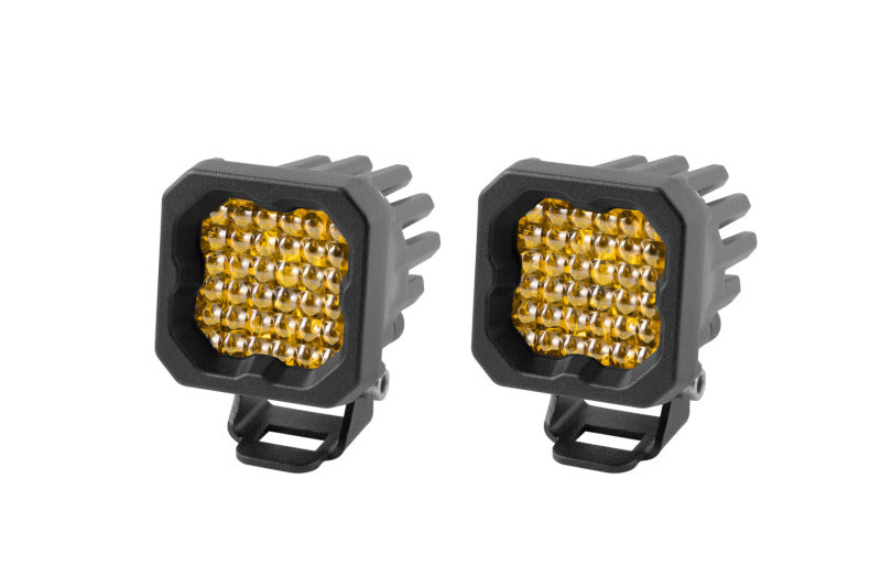 Diode Dynamics Stage Series C1 LED Pod Pro - Yellow Flood Standard ABL (Pair) Light Accessories and Wiring Diode Dynamics