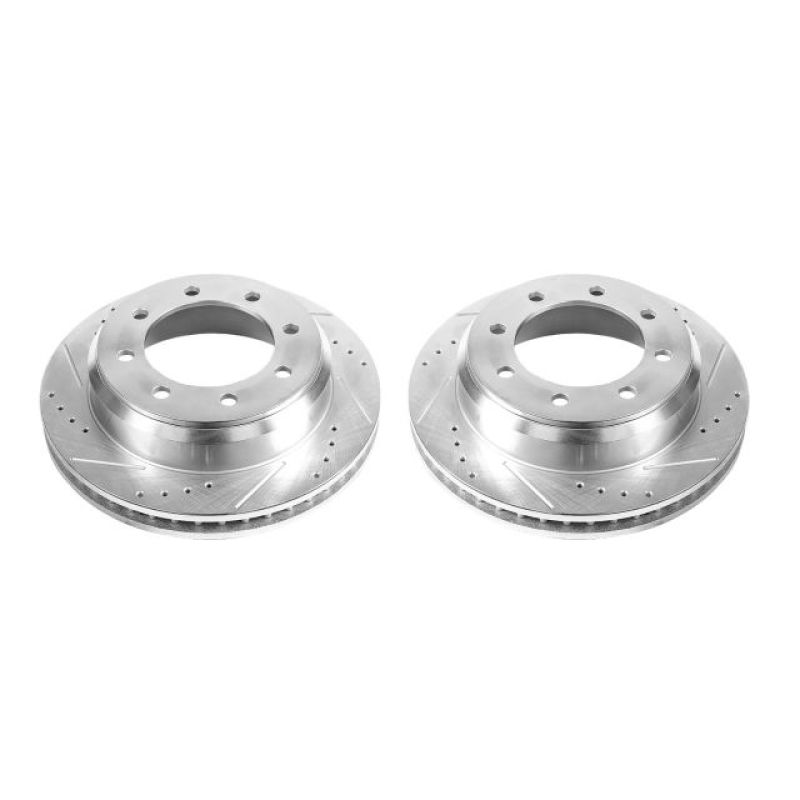 Power Stop 08-14 Ford E-150 Rear Evolution Drilled & Slotted Rotors - Pair Brake Rotors - Slot & Drilled PowerStop