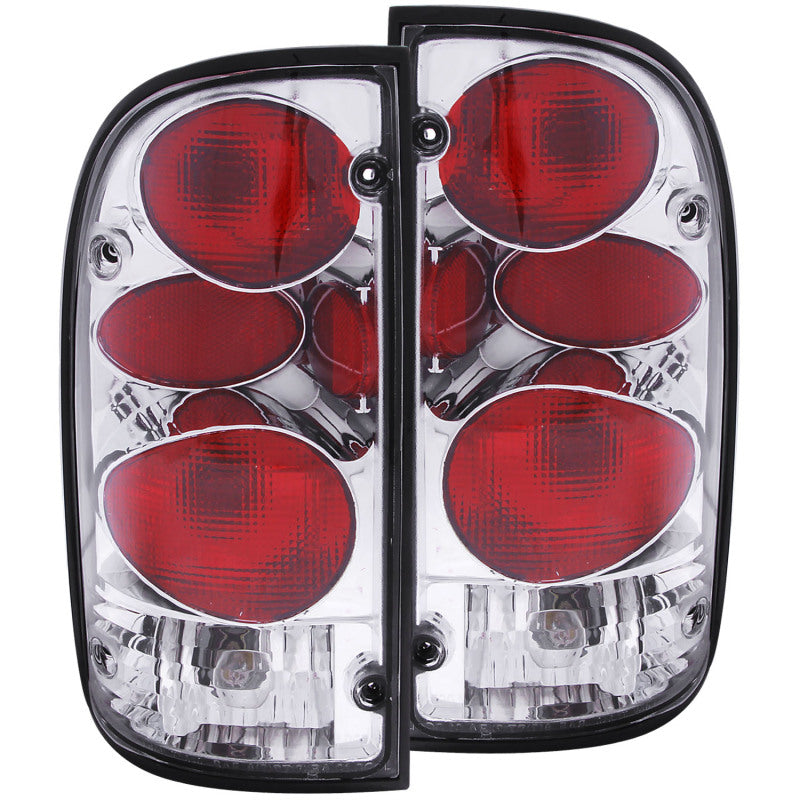 ANZO 1995-2000 Toyota Tacoma Taillights Chrome Tail Lights ANZO