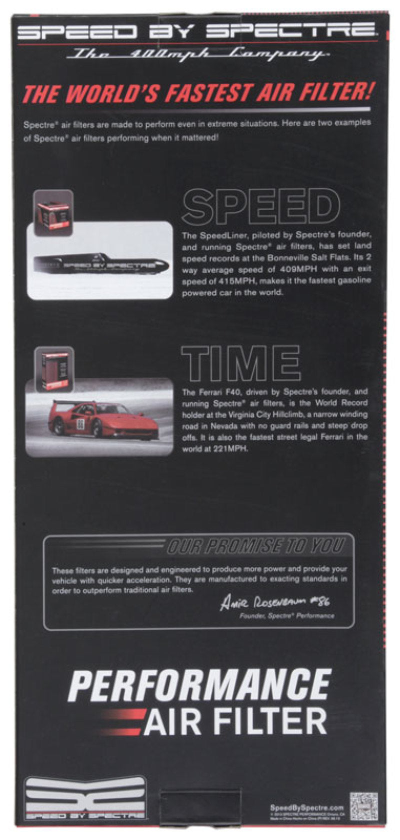 Spectre 2007 Chevy Camaro 3.8L/5.7L V6/V8 F/I Replacement Panel Air Filter Air Filters - Drop In Spectre