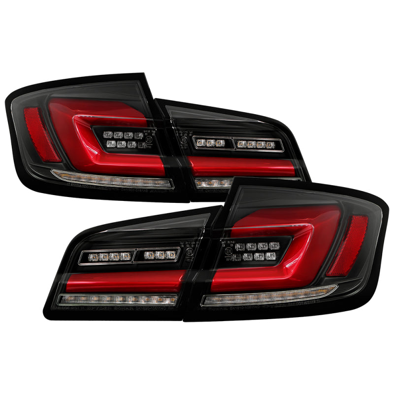 Spyder 11-17 BMW 5 Series F10 F18 M5 Sequential Turn Signal LED Tail Light - BK ALT-YD-BMWF1011-BK Tail Lights SPYDER