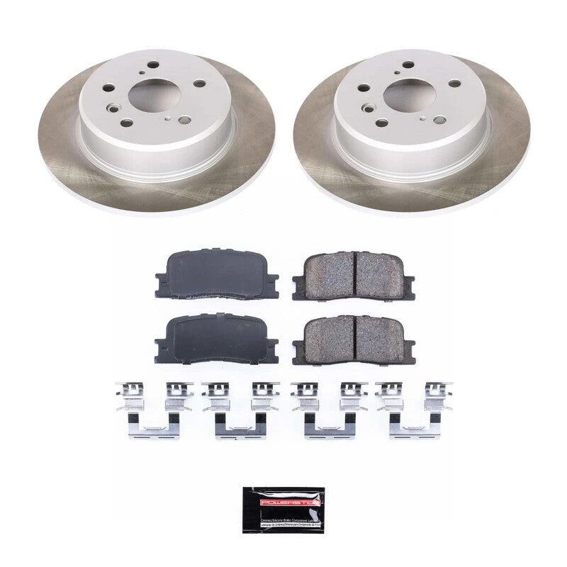 Power Stop 01-03 Toyota Highlander Rear Semi-Coated Rotor Kit Brake Kits - Performance Blank PowerStop