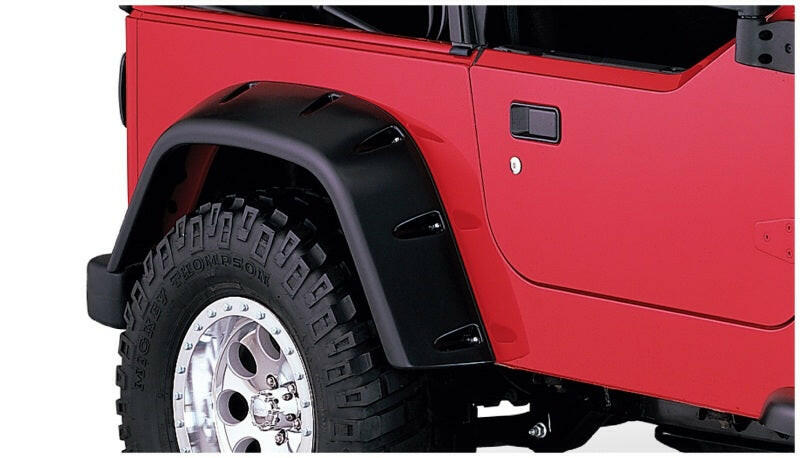 Bushwacker 97-06 Jeep TJ Max Pocket Style Flares 4pc - Black Fender Flares Bushwacker