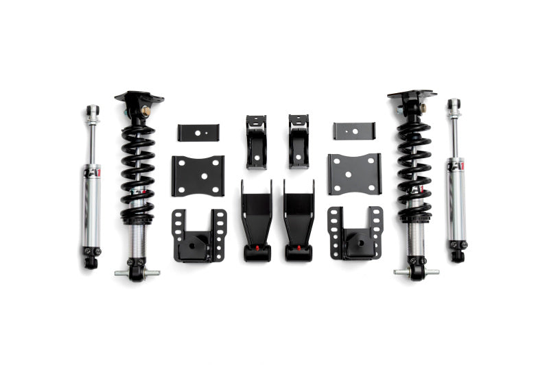 QA1 14-18 Chevy Silverado 4WD Dual Adjustable 4-6in Lowering Kit w/ Spindles Spindles QA1