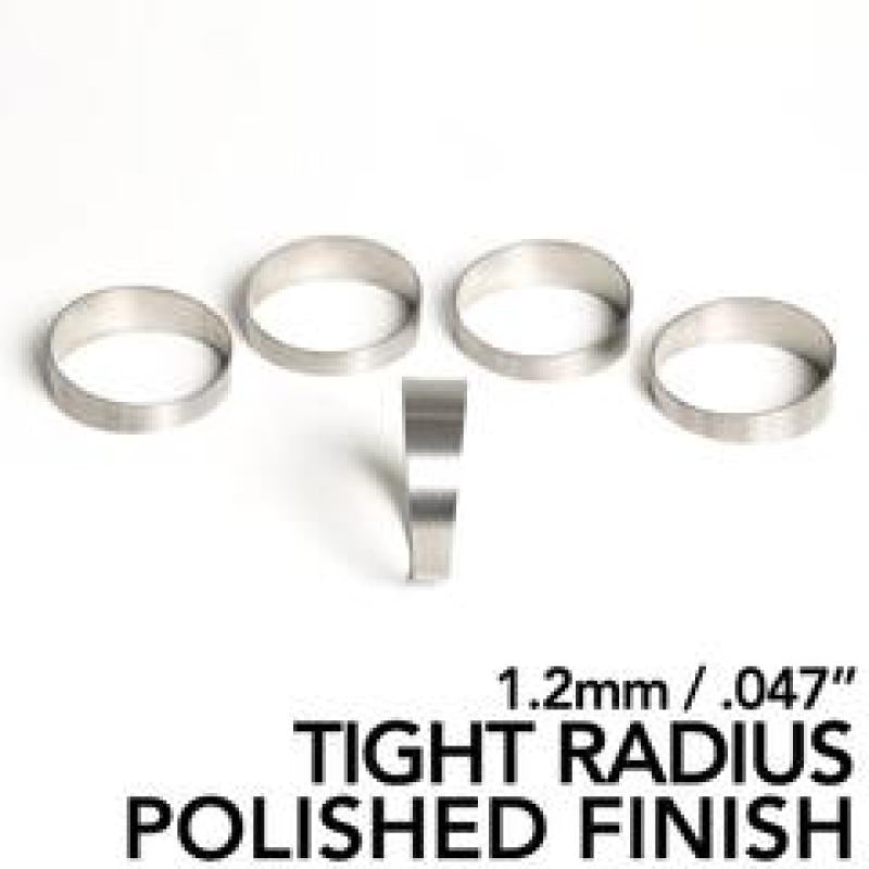 Ticon Industries 3.0in 1.14D Tight Radius 1.2mm/.047in Wall Polished Titanium Pie Cuts - 5pk Titanium Tubing Ticon