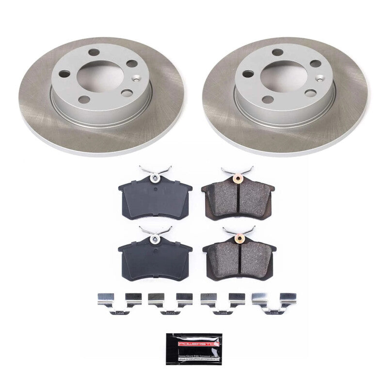 Power Stop 00-06 Audi TT Rear Semi-Coated Rotor Kit Brake Kits - Performance Blank PowerStop