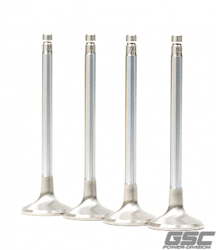 GSC P-D Toyota 2JZ 30.0mm Head (+1mm) 6.6mm Stem Chrome Alloy Polished Exhaust Valve - Single Valves GSC Power Division