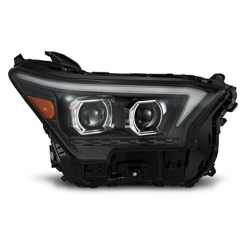 AlphaRex 23-24 Toyota Tacoma LUXX-Series LED Proj Headlights Blk w/Actv Light & Seq. Sig + DRL Headlights AlphaRex