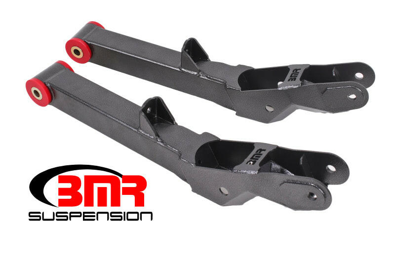 BMR 10-15 5th Gen Camaro Rear Lower Control Arms Non-Adj. (Polyurethane) - Black Hammertone Control Arms BMR Suspension