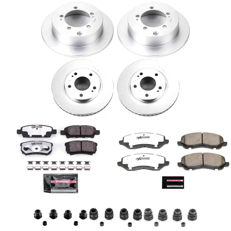 Power Stop 04-06 Mitsubishi Lancer Front and Rear Z26 Coated Brake Kit Brake Kits - Performance D&S PowerStop