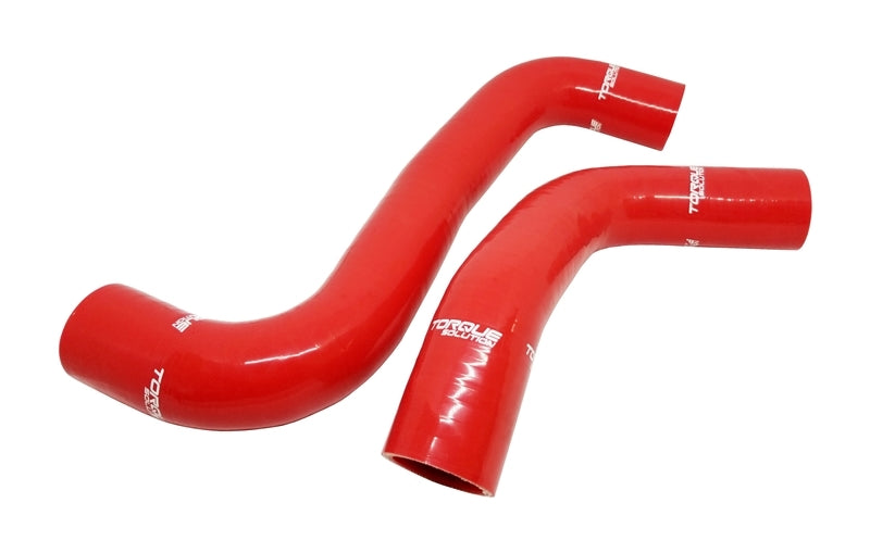 Torque Solution 08-14 Subaru WRX / 08-18 STI / 09-13 Forester XT Silicone Radiator Hose Kit - Red Radiator Hoses Torque Solution