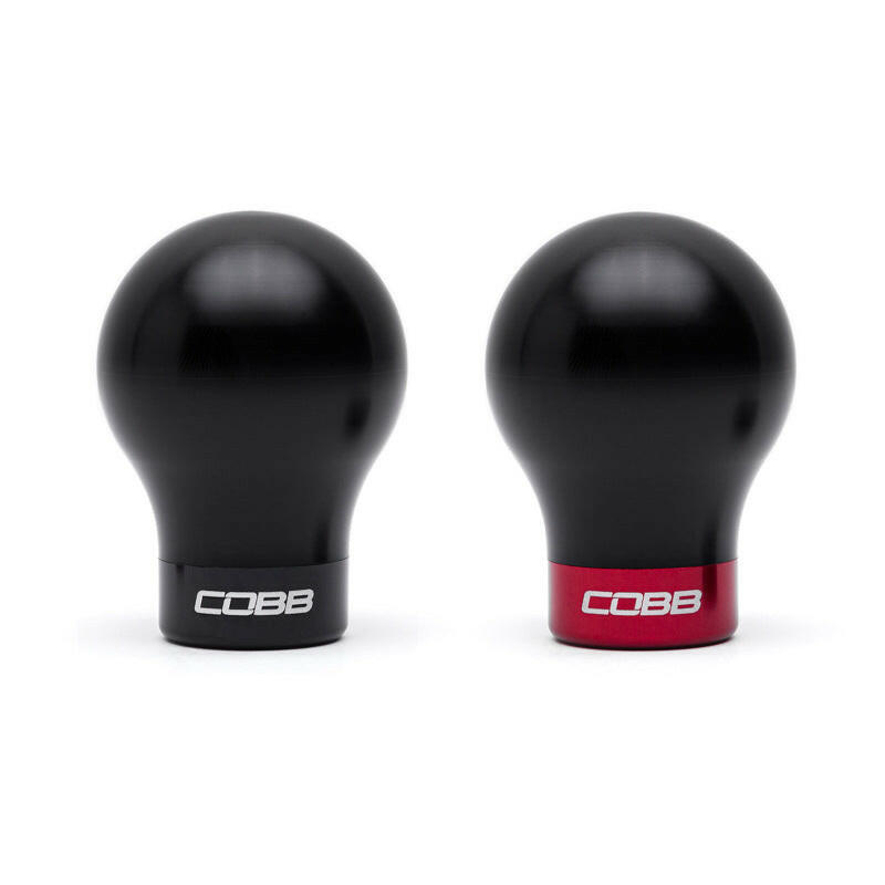 Cobb Subaru 6-Speed Weighted COBB Shift Knob - Black (Incl. Both Red + Blk Collars) Shift Knobs COBB