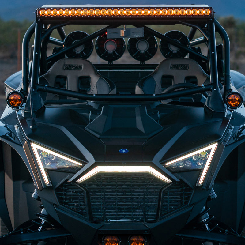 Rigid Industries 2017+ Polaris Pro R/Turbo R Revolve Amber PRO A-Pillar Light Kit Light Bars & Cubes Rigid Industries