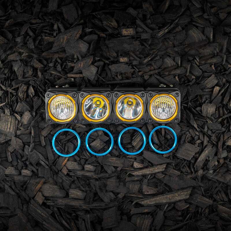 KC HiLiTES FLEX ERA LED Light Bar Bezel Kit for 10in. Segments - Blue Light Bars & Cubes KC HiLiTES