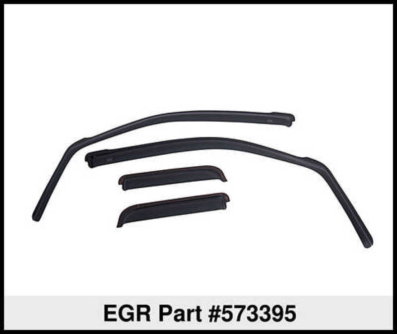 EGR 04-13 Ford F150 Crew Cab In-Channel Window Visors - Set of 4 - Matte (573395) Wind Deflectors EGR