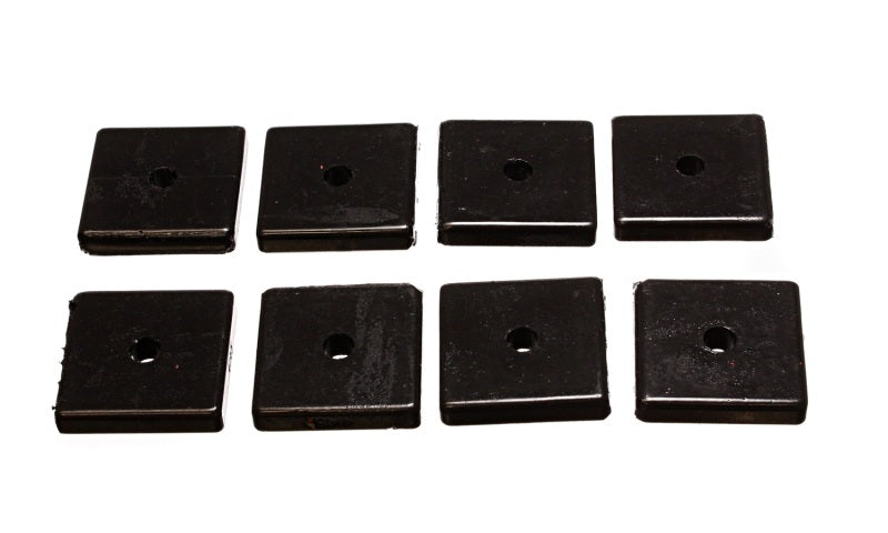 Energy Suspension Square Pad Set 2-1/16in Length x 2-1/16in Width x 3/8in Hole ID x 3/8in H-Black Bushing Kits Energy Suspension
