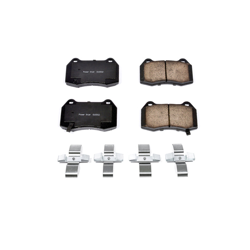 Power Stop 03-04 Infiniti G35 Front Z17 Evolution Ceramic Brake Pads w/Hardware Brake Pads - OE PowerStop