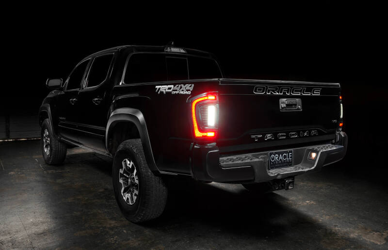 Oracle Lighting 16-23 Gen 3 Toyota Tacoma Black Series Flush Style LED Tail Lights Tail Lights ORACLE Lighting