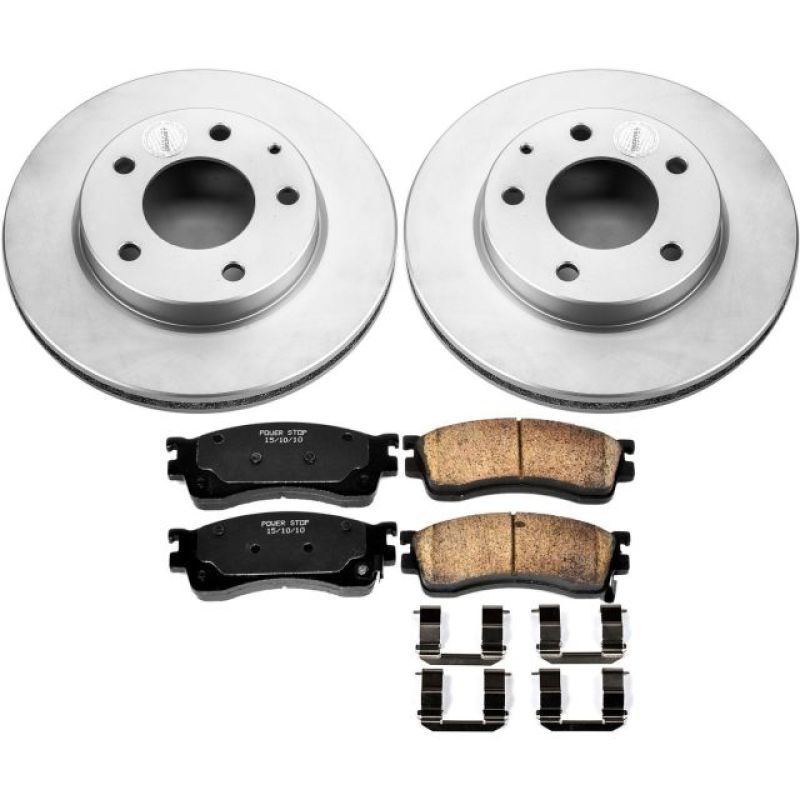 Power Stop 01-03 Mazda Protege Front Z17 Evolution Geomet Coated Brake Kit Brake Kits - Performance Blank PowerStop