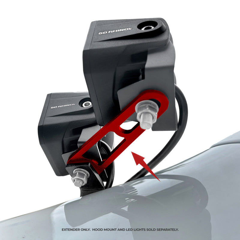 Go Rhino Universal XE Hood Hinge Cube Light Mount Light Mounts Go Rhino