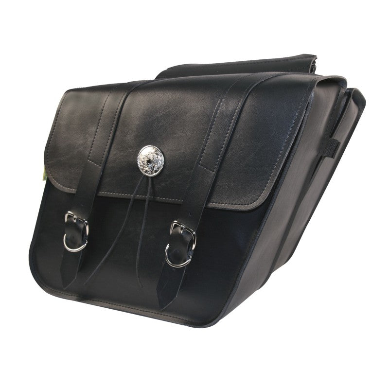 Willie & Max Universal Deluxe Standard Slant Saddlebags (14 in L x 12 W x 5.5 H) - Black Bags - Saddlebags Willie & Max