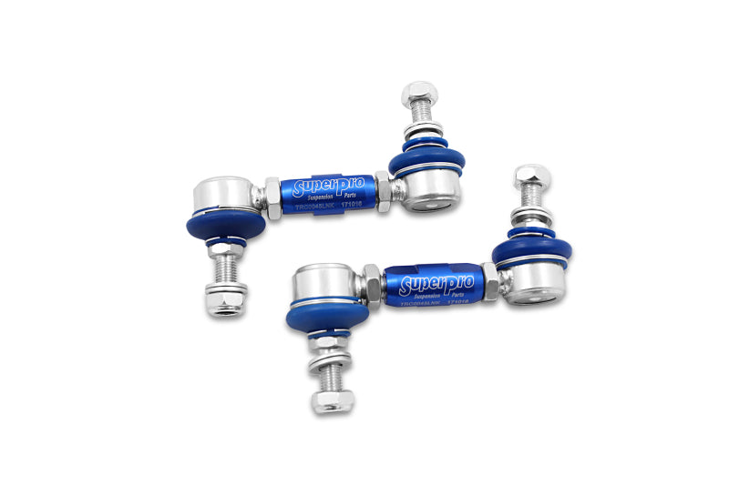 SuperPro 2004 Lexus RX330 0 Rear HD Adjustable End Link Set (10mm Studs 100mm-120mm Length) Sway Bar Endlinks Superpro