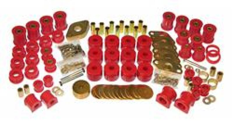 Prothane 07-11 Jeep Wrangler Total Kit - Red Bushings - Full Vehicle Kits Prothane