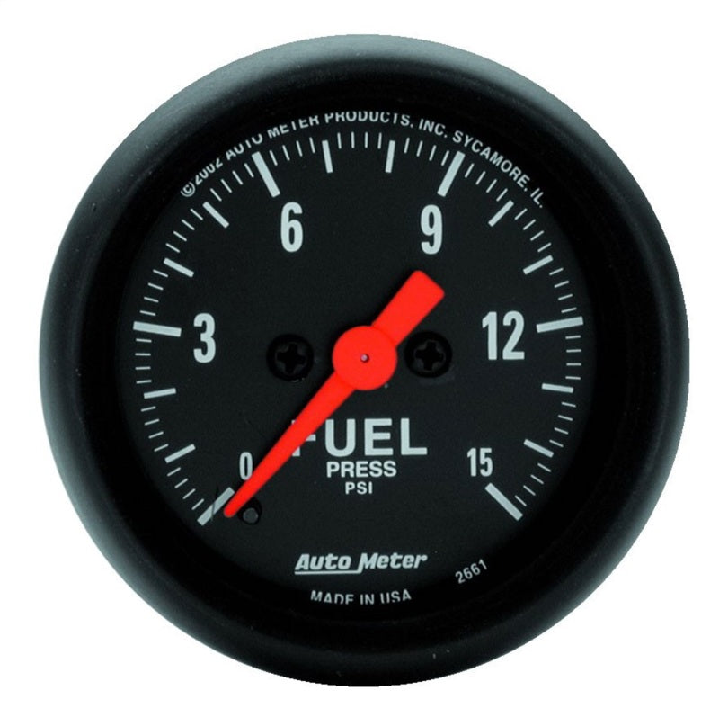 Autometer 2 1/16in 0-15 PSI Fuel Pressure Gauge Digital Stepper Motor Z Series Gauges AutoMeter