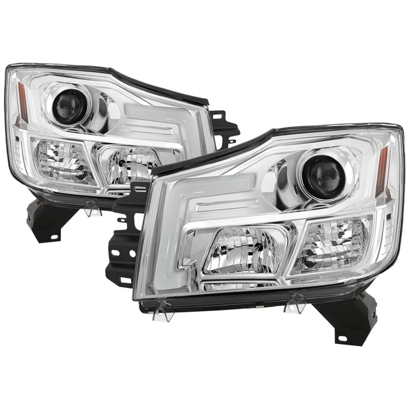 Spyder 04-15 Nissan Titan / 04-07 Nissan Armada V2 Projector Headlights - Chrome PRO-YD-NTI04-DRL-C Headlights SPYDER