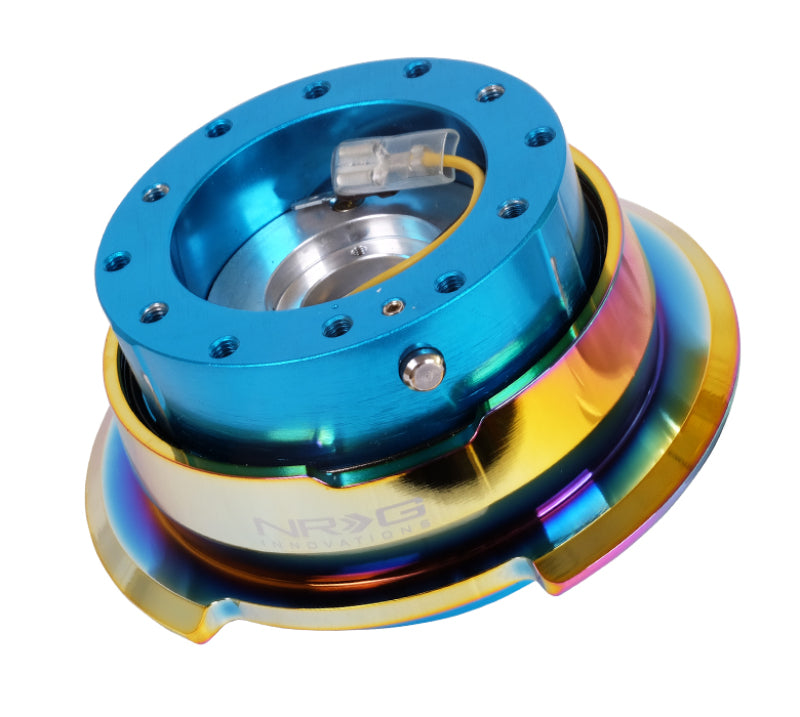 NRG Quick Release Gen 2.8 - New Blue Body / Neochrome Ring Quick Release Adapters NRG