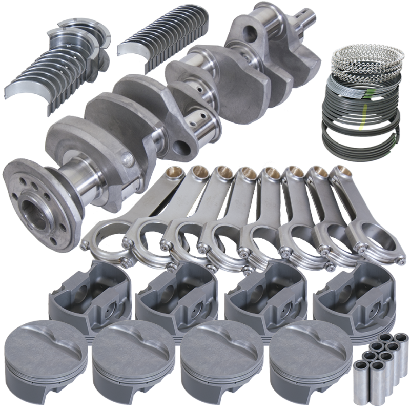 Eagle Chevy 350 3.750in Crank 6.000in H-Beam -5cc Flat Top 4.040in Pistons Rotating Assembly Rotating Assemblies Eagle
