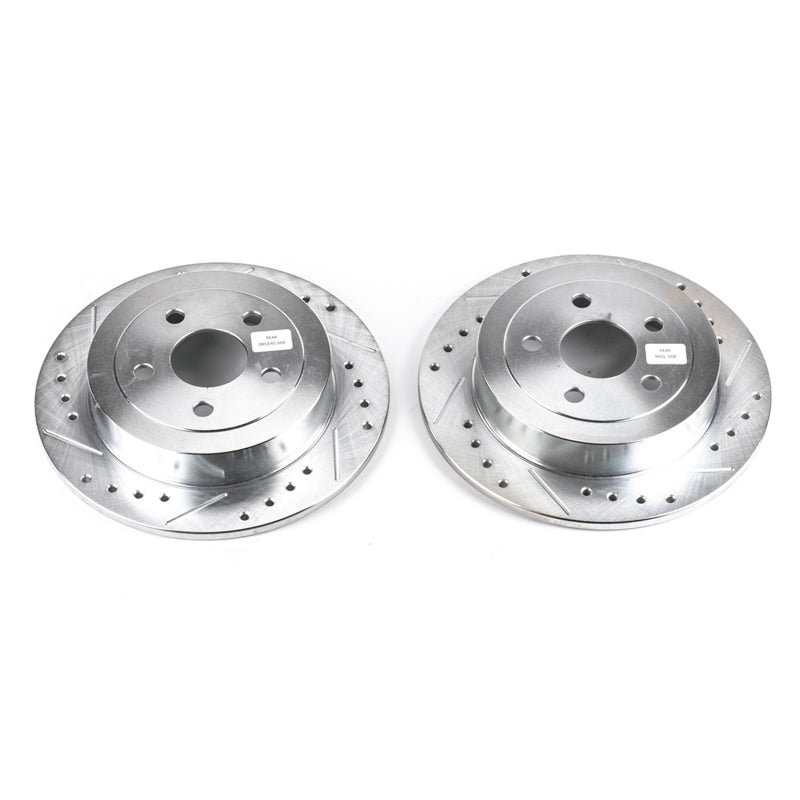 Power Stop 95-00 Chrysler Cirrus Rear Evolution Drilled & Slotted Rotors - Pair Brake Rotors - Slot & Drilled PowerStop