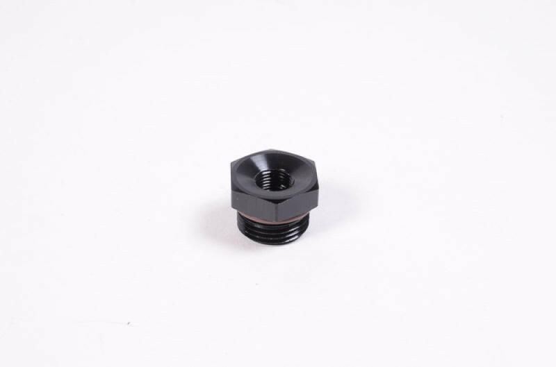 Radium Engineering 8AN ORB to 1/8NPT Female Adapter Fitting - Blk Anodized Fittings Radium Engineering