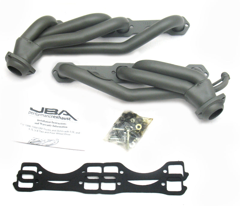 JBA 96-00 GM Truck 5.0L/5.7L SBC w/o A.I.R. 1-1/2in Primary Ti Ctd Cat4Ward Header Headers & Manifolds JBA