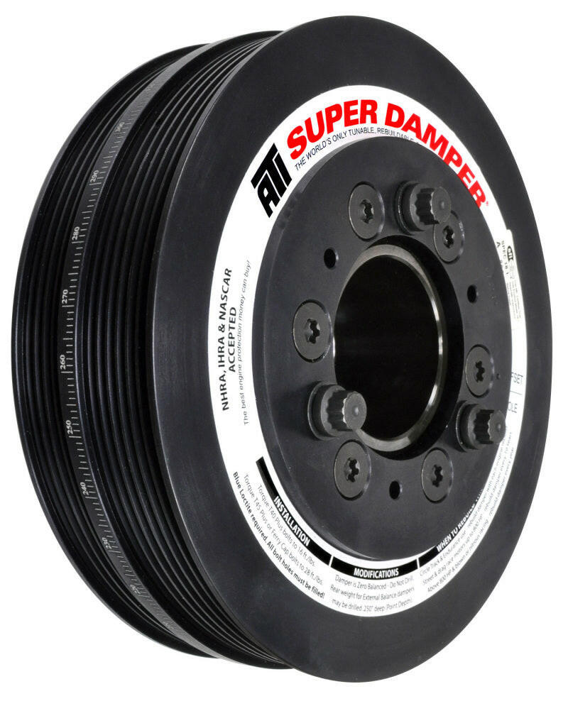 ATI Damper - 7.48in - Alum - 6/4 Grv - 2016+ Chevy Camaro LT1/LT4 Wet Sump - (Excl SC Pulley) Crankshaft Dampers ATI