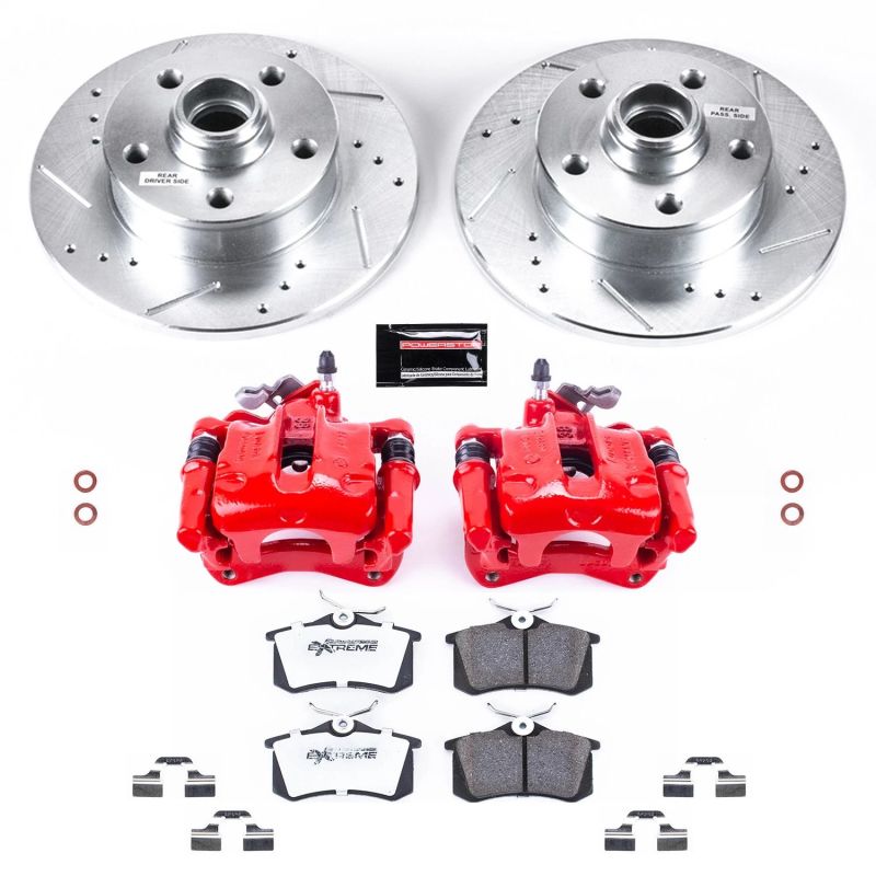 Power Stop 94-99 Volkswagen Golf Rear Z26 Street Warrior Brake Kit w/Calipers Brake Kits - Performance D&S PowerStop