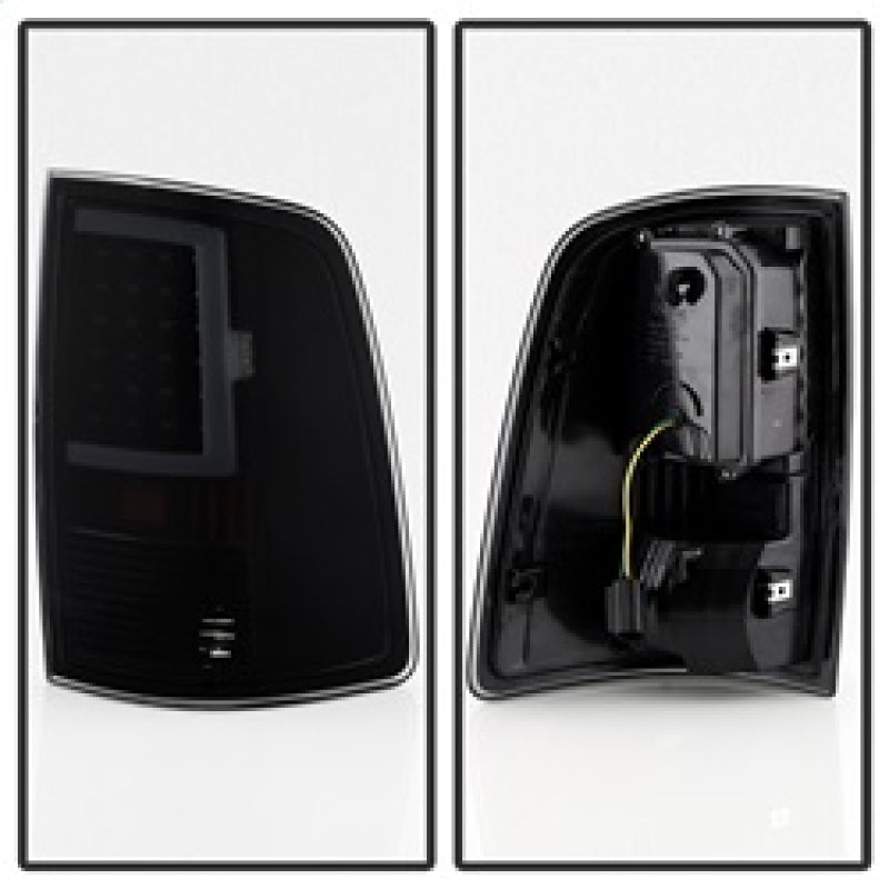 xTune 13-18 Dodge Ram 1500 (LED Model Only) LED Tail Lights - Blk Smk (ALT-ON-DRAM13V2-LBLED-BSM) Tail Lights SPYDER