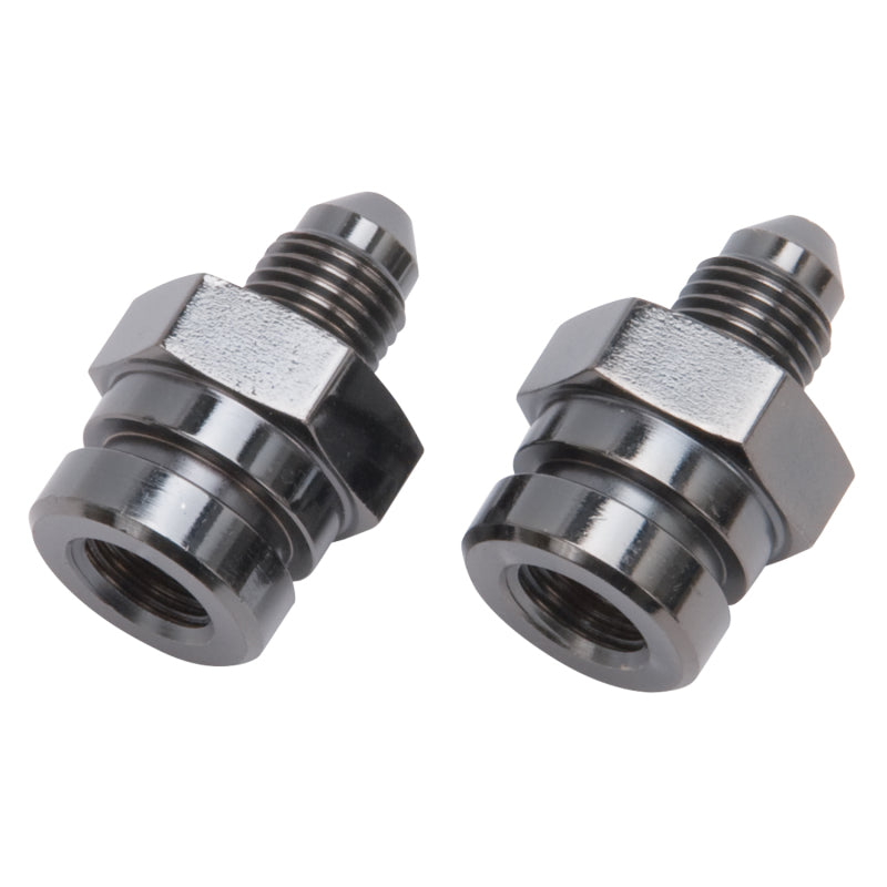 Russell Performance -3 AN SAE Adapter Fitting (2 pcs.) (Black) Fittings Russell