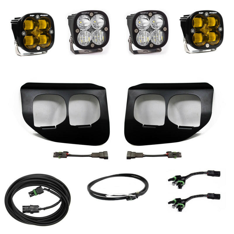 Baja Designs 2020+ Ford Super Duty Fog Lights FPK Amber SAE/Pro DC Baja Designs w/Upfitter Fog Lights Baja Designs